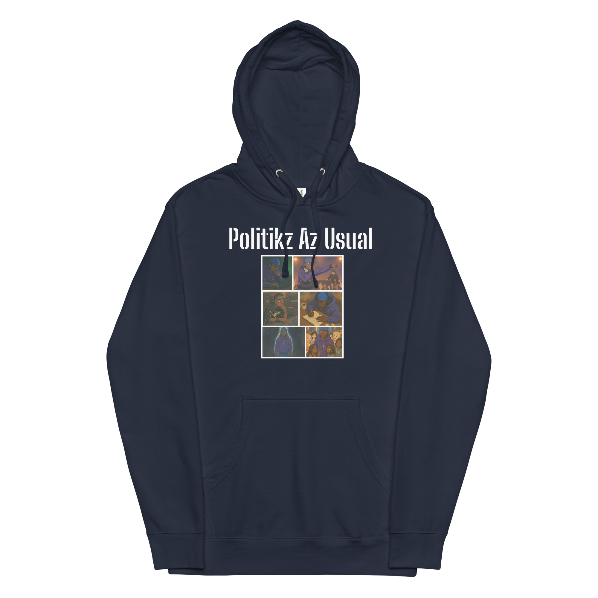Politikz Az Usual Unisex Midweight Hoodie - Image 3